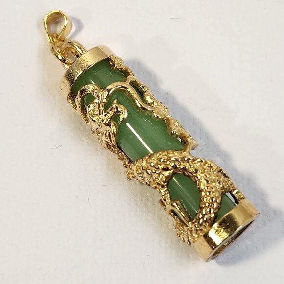 Fun & Mesmerizing 925 Jade Style Glow in the Dark Pendant 18" 925 - Picture 7 of 16